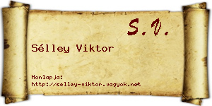 Sélley Viktor névjegykártya